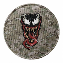 Шеврон круглый Venom mask - FATLINE Шеврон круглый Venom mask