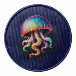 Шеврон круглый Радужная медуза - FATLINE Шеврон круглый Радужная медуза