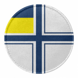 Шеврон круглий Військово-морській прапор ЗСУ - FATLINE Шеврон круглий Військово-морській прапор ЗСУ