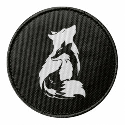 Шеврон круглый Wolf And Fox - FATLINE Шеврон круглый Wolf And Fox