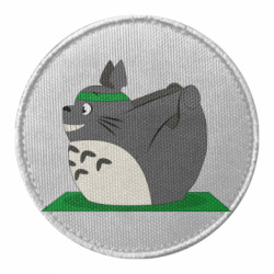 Шеврон круглый Yoga totoro