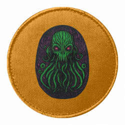 Шеврон круглый Зеленый Ктулху - FATLINE Шеврон круглый Зеленый Ктулху