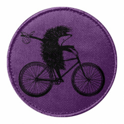 Шеврон круглый Ёжик на велосипеде - FATLINE Шеврон круглый Ёжик на велосипеде