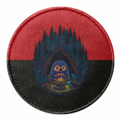 Шеврон круглый Ежик возле костра - FATLINE Шеврон круглый Ежик возле костра