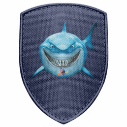 Шеврон щит Акула улыбается - FATLINE Шеврон щит Акула улыбается