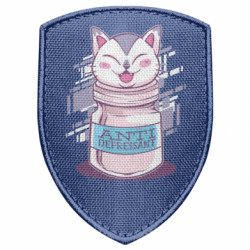 Шеврон щит AntiDepressant Cat - FATLINE Шеврон щит AntiDepressant Cat