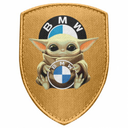 Шеврон щит Baby yoda bmw - FATLINE Шеврон щит Baby yoda bmw