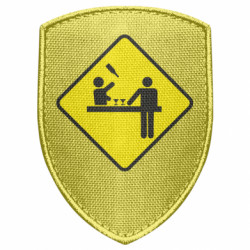 Шеврон щит Бармен знак - FATLINE Шеврон щит Бармен знак