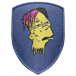 Шеврон щит Bart as Lil Peep - FATLINE Шеврон щит Bart as Lil Peep