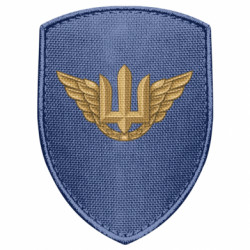 Шеврон щит Беретный знак Воздушных сил Вооруженных сил Украины - FATLINE Шеврон щит Беретный знак Воздушных сил Вооруженных сил Украины