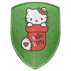 Шеврон щит Christmas Hello Kitty - FATLINE Шеврон щит Christmas Hello Kitty