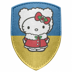 Шеврон щит Christmas Kitty - FATLINE Шеврон щит Christmas Kitty