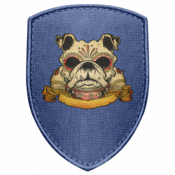 Шеврон щит Сахарный бульдог - FATLINE Шеврон щит Сахарный бульдог