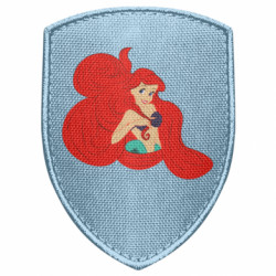 Шеврон щит Disney Ariel Portrait - FATLINE Шеврон щит Disney Ariel Portrait