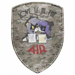 Шеврон щит Дрони вбивці Love - FATLINE Шеврон щит Дрони вбивці Love