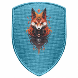 Шеврон щит Этно лиса - FATLINE Шеврон щит Этно лиса