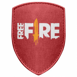 Шеврон щит Free Fire vertical logo - FATLINE Шеврон щит Free Fire vertical logo