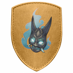 Шеврон щит Genshin Impact Xiao's mask - FATLINE Шеврон щит Genshin Impact Xiao's mask