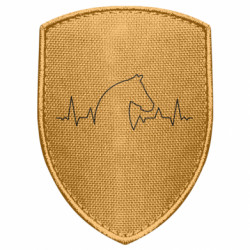 Шеврон щит Horse and pulse - FATLINE Шеврон щит Horse and pulse