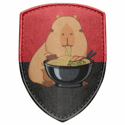 Шеврон щит Капібара з локшиною - FATLINE Шеврон щит Капібара з локшиною