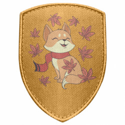 Шеврон щит Лиса Осень - FATLINE Шеврон щит Лиса Осень