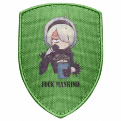 Шеврон щит Nier. Fuck Mankind - FATLINE Шеврон щит Nier. Fuck Mankind