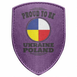 Шеврон щит Proud to be Ukraine Poland