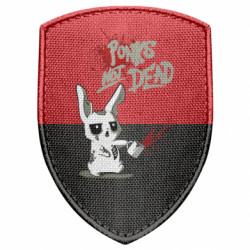 Шеврон щит Punks not dead and bunny