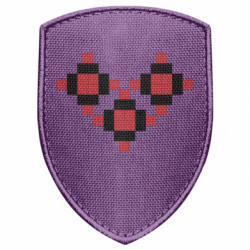 Шеврон щит Серце вишиванка - FATLINE Шеврон щит Серце вишиванка