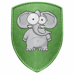 Шеврон щит Слон окатий - FATLINE Шеврон щит Слон окатий