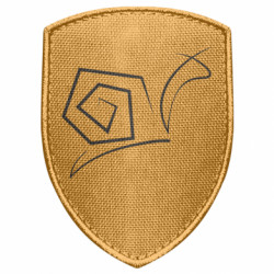 Шеврон щит Snail minimalism - FATLINE Шеврон щит Snail minimalism