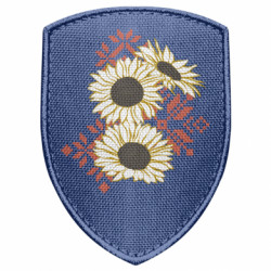 Шеврон щит Соняшники з вишивкою - FATLINE Шеврон щит Соняшники з вишивкою