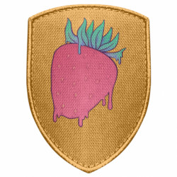 Шеврон щит Strawberry art - FATLINE Шеврон щит Strawberry art