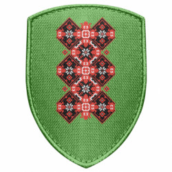 Шеврон щит Традиційний Український орнамент - FATLINE Шеврон щит Традиційний Український орнамент