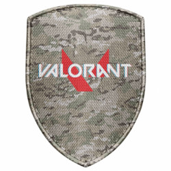 Шеврон щит Valorant glitsh logo
