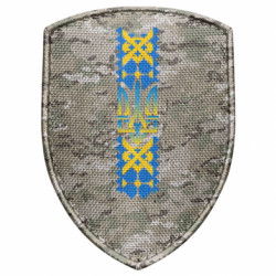 Шеврон щит Вишиванка Герб України орнамент - FATLINE Шеврон щит Вишиванка Герб України орнамент