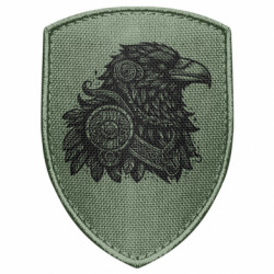 Шеврон щит Ворон вікінг войовничий крук - FATLINE Шеврон щит Ворон вікінг войовничий крук