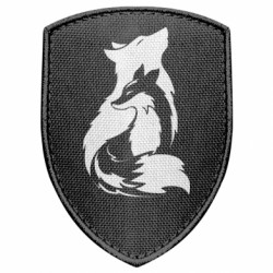 Шеврон щит Wolf And Fox - FATLINE Шеврон щит Wolf And Fox