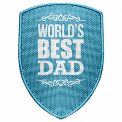 Шеврон щит World's Best Dad - FATLINE Шеврон щит World's Best Dad
