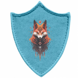 Шеврон загострений щит Етно лисиця - FATLINE Шеврон загострений щит Етно лисиця