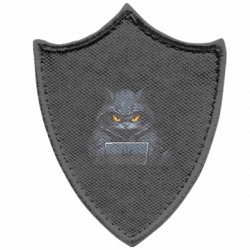Шеврон загострений щит кіберкотик хакер - FATLINE Шеврон загострений щит кіберкотик хакер