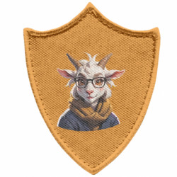 Шеврон загострений щит Розумна коза - FATLINE Шеврон загострений щит Розумна коза