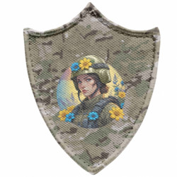 Шеврон заостренный щит Украинская военная в цветах - FATLINE Шеврон заостренный щит Украинская военная в цветах