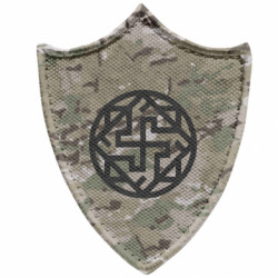 Шеврон загострений щит Валькірія слов'янський символ - FATLINE Шеврон загострений щит Валькірія слов'янський символ