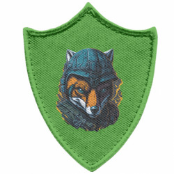 Шеврон загострений щит Військова лисиця - FATLINE Шеврон загострений щит Військова лисиця