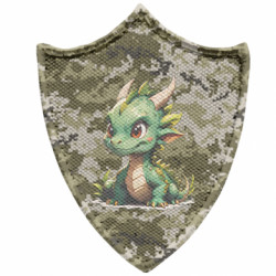 Шеврони загострений щит