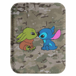 Шеврон закругленный прямоугольный Baby Yoda And Stitch - FATLINE Шеврон закругленный прямоугольный Baby Yoda And Stitch