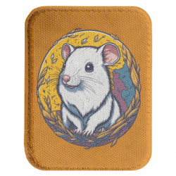 Шеврон закругленный прямоугольный Белая крыса - FATLINE Шеврон закругленный прямоугольный Белая крыса