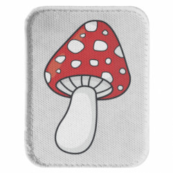 Шеврон закруглений прямокутний Червоний гриб Мухомор - FATLINE Шеврон закруглений прямокутний Червоний гриб Мухомор