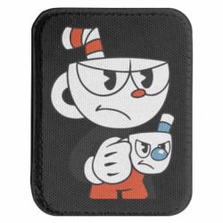 Шеврон закругленный прямоугольный Cuphead with a mug - FATLINE Шеврон закругленный прямоугольный Cuphead with a mug
